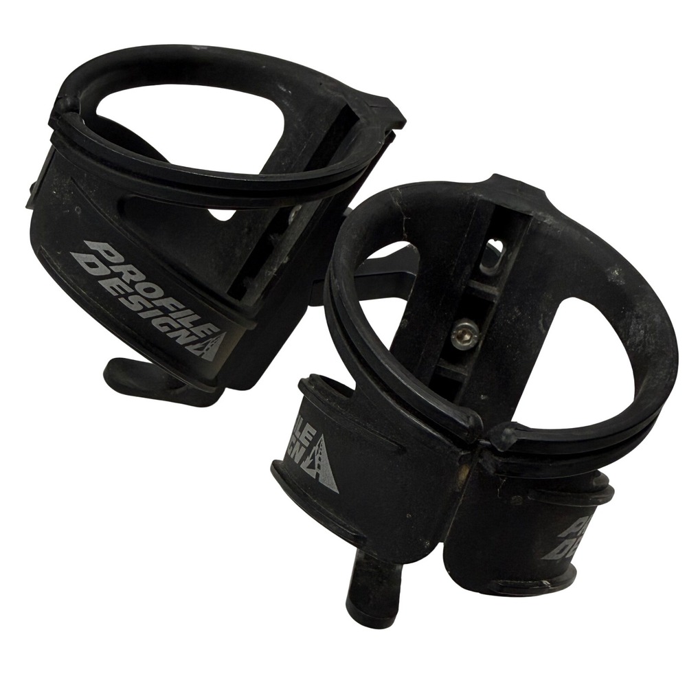 Profile Design Aqua Rack Dual Water Bottle Cage Seatpost Mount Black Triathlon